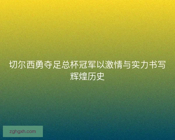 切尔西勇夺足总杯冠军以激情与实力书写辉煌历史 切尔西勇夺足总杯冠军以激情与实力书写辉煌历史
