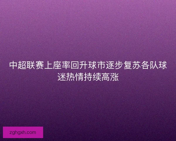 中超联赛上座率回升球市逐步复苏各队球迷热情持续高涨
